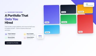 RankDigi portfolio website design service — masonry project gallery mockup
